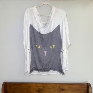 Chaser long sleeve cat shirt